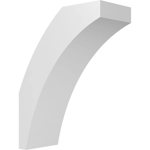 Ekena Millwork 5 1/2-in. W x 12-in. D x 16-in. H Thorton Architectural Grade PVC Knee Brace BRCP055X12X16THR - main